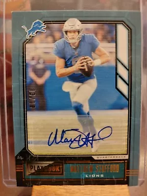 2020 Panini Playbook MATTHEW STAFFORD AUTO LIONS RAMS 03/10 • $75