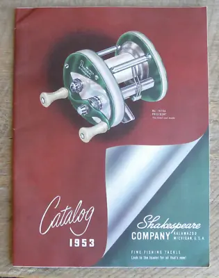 1953 Shakespeare Company Kalamazoo MI Fine Fishing Tackle Catalog • $34.95