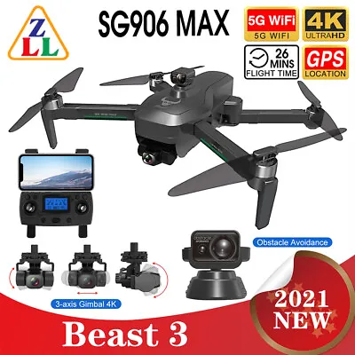 SG906 MAX RC Foldable FPV Obstacle Avoidance GPS Drone 5G WiFi RC Quadcopter Toy • $246.83