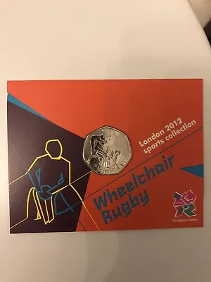 Wheelchair Rugby Olympic 50p - BUNC Coin In Card Presentation • £5