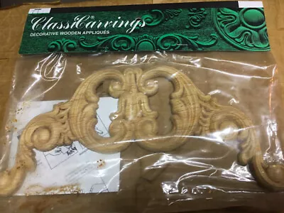 $6.98 • Buy Embossed Wood Applique - Onlay- 9 3/4  X 4 1/2  X 1/4  - #711 - Decor/Furniture