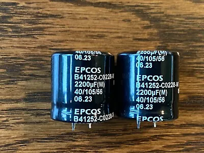 2 Replacement Main Filter Capacitors Epcos 2200 Uf 80v 30mm X 30mm Marantz 2215 • $12