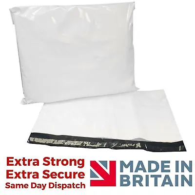 White Postage Mailing Bags - Parcel Strong Sacks Parcel Polythene Courier • £3.70