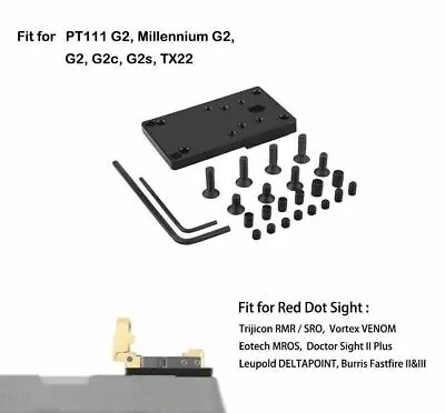 New Red Dot Scope Plate Mount For Taurus PT111 G2 G2c G2s G3 RMR VISM MROS Venom • $7.99