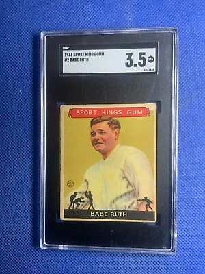 1933 Goudey Gum Sport Kings #2 BABE RUTH SGC 3.5 VG +NEW YORK YANKEES HOF PREWAR • $13000