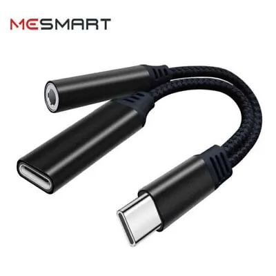 For IPhone 15 Pro Max 2in1 USB-C To 3.5mm Aux Audio Jack Adapter Headphone Cable • $5.99