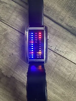 BINARY TIME 01 THE ONE IBIZA RIDE II Men’s LED Wristwatch W/ New Battery • $35