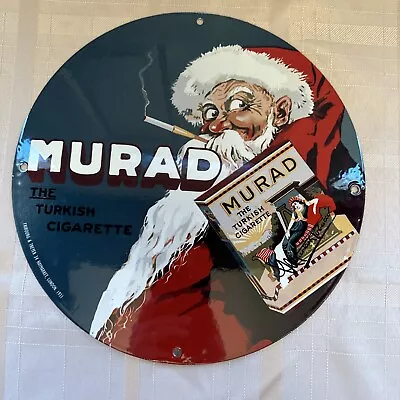 Vintage 1931 Murad Turkish Cigarette Porcelain Sign  • $145