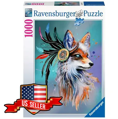 NEW SEALED Ravensburger 16725 Boho Spiritual Fox 1000Pc Jigsaw Puzzle USA SELLER • $24.95