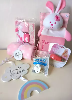 Cute Baby Girl Gift Set Bundle - New-born Baby Shower GIFT (6 ITEMS) • £4.50