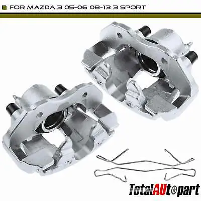 2x Disc Brake Caliper W/ Bracket For Mazda 3 05-06 08-13 3 Sport Front LH & RH • $110.99