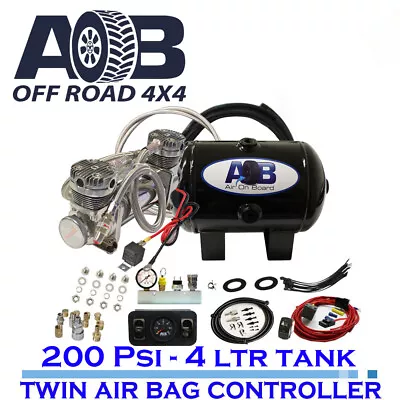 484 220 50 Double Ended Air Compressor + 4L Tank + Manifold + Twin Air Bag Co... • $796