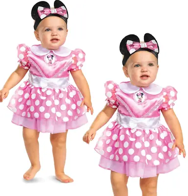 Disney Minnie Mouse Costume Babies Fancy Dress Mikey Mouse 6-18 Months • $82.63