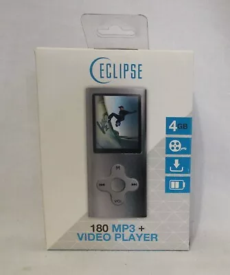 Eclipse MP3 Digital Music / Video Player; 4GB; Model 180SL; Silver; New Sealed • $23.99