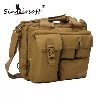 Mens Military Tactical Shoulder Messenger Bag Laptop Hand Tote Briefcase Outdoor • $65.99