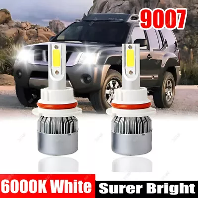 For Nissan Xterra 2002-2015 6000K 2PC 9007 LED Headlight High/Low Beam Bulbs Kit • $13.99