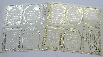 £1.79 • Buy Christmas Pinflair Foiled Sentiment Verse Peel Off Sticker Birthday Occasions 