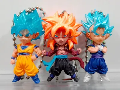 Bandai Dragon Ball UDM Keychain Goku Vegito Gogeta SSJ Figure Toy PI AB724 • $12.99