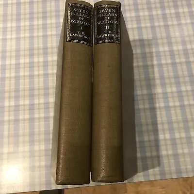 £10 • Buy Seven Pillars Of Wisdom T E Lawrence Two Volume Set Reprint Society Hb