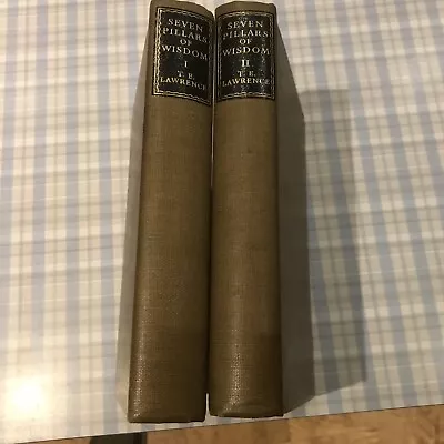 £10 • Buy Seven Pillars Of Wisdom T E Lawrence Two Volume Set Reprint Society Hb