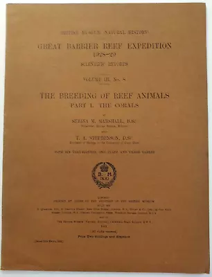 Great Barrier Reef Expedition 1928-29 Volume III No. 8 1933 Paperback • £13.90