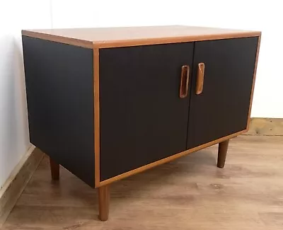 G Plan Fresco Teak 2 Door Sideboard Cupboard Retro TV Cabinet Vinyl Storage.  • £195