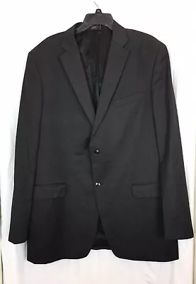 Jones Of New York Collection Men’s Suit Jacket 100% Wool Charcoal Gray SZ 46 XL • $79.99