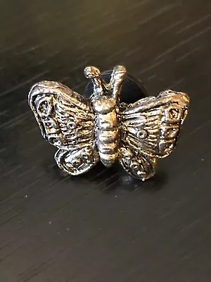 Vintage Collectible Butterfly Metal Color Pinback Lapel Pin Hat Pin • $9