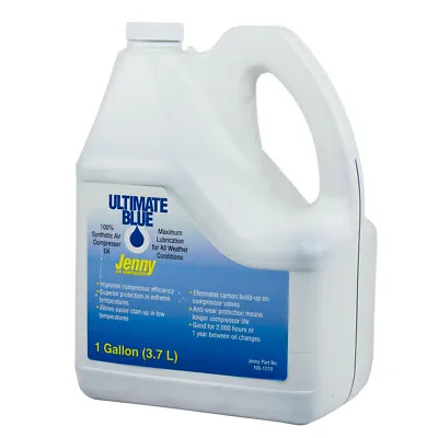 Air Compressor Oil 100% Synthetic 1 GA Gallon Jenny Ultimate Blue 105-1210 • $109.95