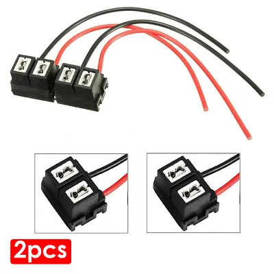 2x Wire Pigtail Female P A H7 2 Harness Head Light High Beam Bulb Connector Lamp • $9.65