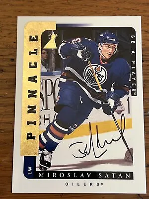 1996-97 Pinnacle Hockey Be A Player Autographed Miroslav Satan #39 Auto • $9