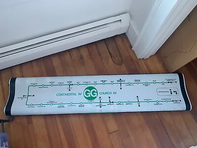 Ny Nyc Subway Roll Sign Map R42 Gg Line Continental Avenue Church Ave. Brooklyn • $249.95