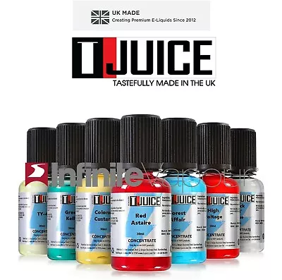 £9.75 • Buy T Juice 30ml Vape E-Liquid Flavour Concentrate - 0mg NO Nicotine