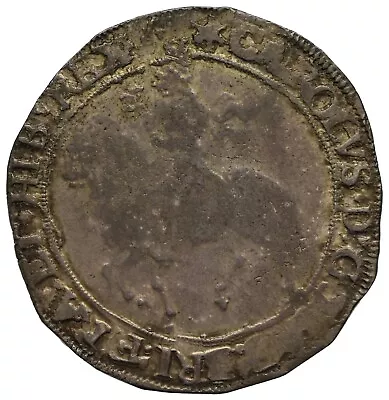 Charles I Hammered Silver Halfcrown  Mm Star  Over Triangle On Reverse  S2779 • £330