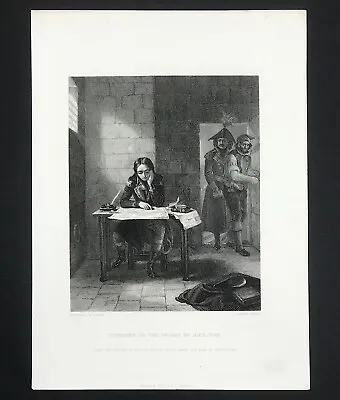 Napoleon In Prison In Nice After Painting By E M Ward Steel Engraved Print 1879 • £30.30