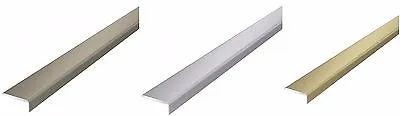 ANODIZED FLOOR EDGE PROFILE TRIMS THRESHOLD DOOR STOPS LAMINATE STOP ENDS 100 Cm • £6.99