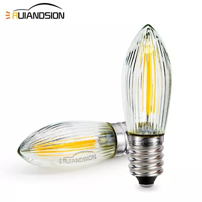 Warm White E10 8mm Screw Base LED Candle Filament Light Chandelier Bulb 14V-55V • $17.33