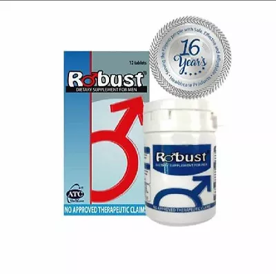 Robust 12 Tablet Bottle Dietary Supplement  Enhances Erection Increases Mood  • $51.12