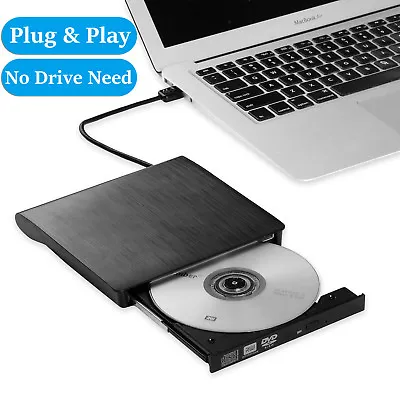 Slim External CD/DVD Drive USB 3.0 Player Burner Reader For Laptop PC Mac HP • $13.87