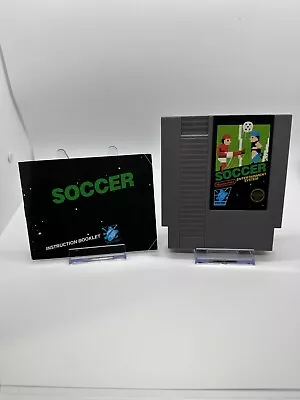 NES Nintendo Original Soccer Black Box Authentic 5 Screw Sports Game Cart Manual • $24.95