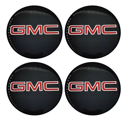 4Pcs Wheel Center Caps Sticker Decal Emblem Black 3.5  88mm GMC 1500 2500 3500 • $18