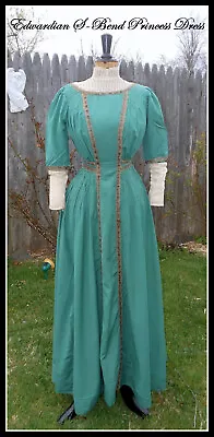 Antique Victorian Edwardian Titanic Gibson Girl Princess Dress Gown C. 1908 • $20.50