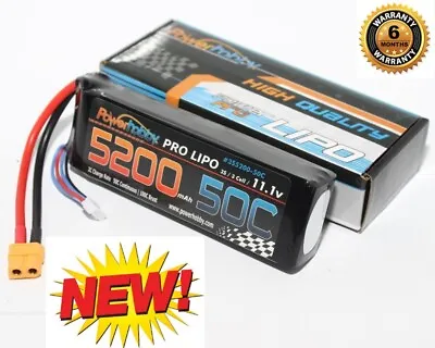 PowerHobby 3S 11.1V 5200mAh 50C Lipo Battery Pack W XT60 Connector / Plug 3-Cell • $52.99