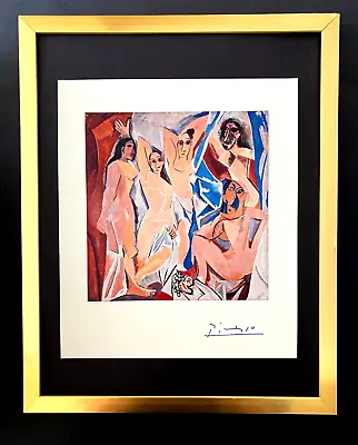$149 • Buy Pablo Picasso+ Original 1953 + Signed + Hand Tipped Colorplate Ladies Of Avignon