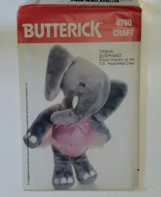 SS Happiness Stuffed Animal Vintage Sewing Pattern Tasha Elephant New Uncut FF • $9