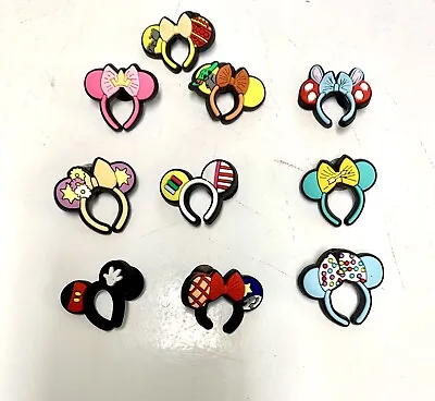 Disney Mickey Mouse Ears Croc Charms Shoe Accessories Jibbitz Set Of 10  • $5