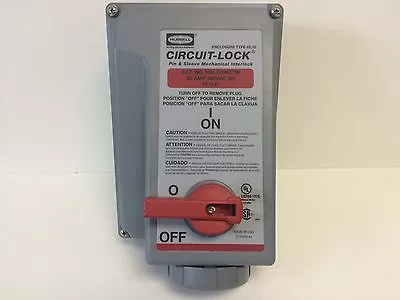 Good Used Hubbell Circuit-lock Pin&sleeve Interlock Hbl420mi7w 20a 480vac  • $99.95