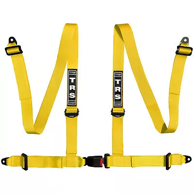 TRS 4 Point Budget ECE Race / Rally Harness With 2 Inch Straps - Yellow • £89.71