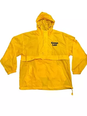 Vintage Geauga Lake Amusement Park Windbreaker Pullover Jacket Yellow Men’s XL • $39.99
