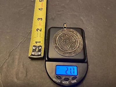 Vintage Sterling Silve Aztec Mayan Calwndar Pendant 21.7 Grams • $49.99